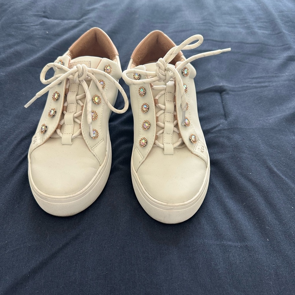 Karl Lagerfeld Cream Sneakers Stylish Comfort